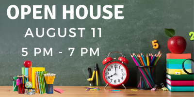 Open House, August 11 from 5pm - 7pm